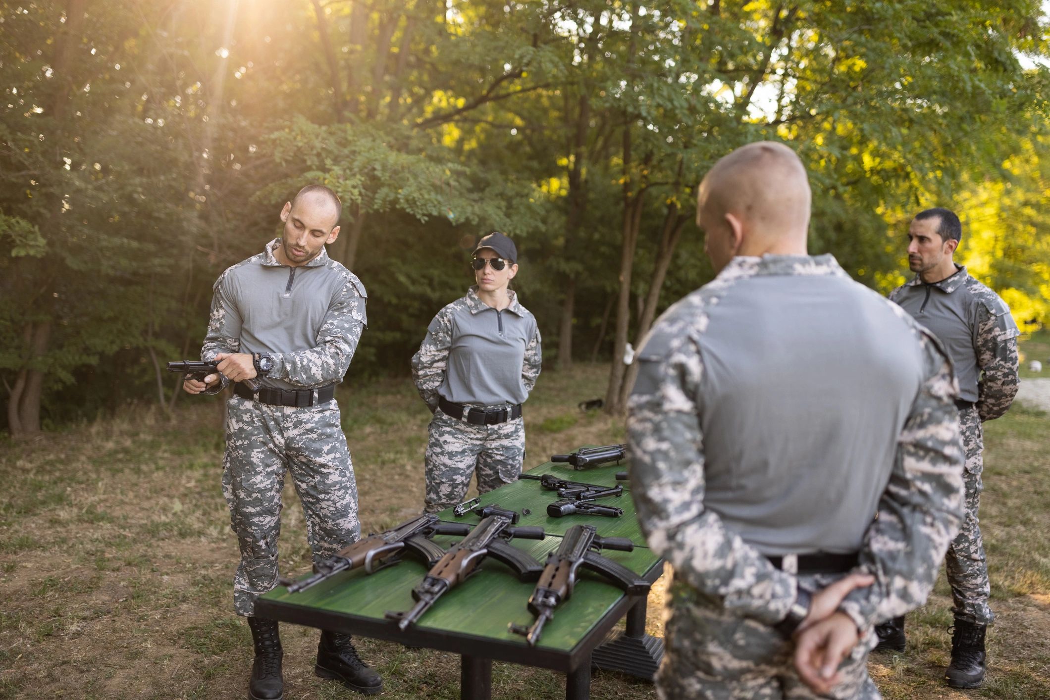 Airsoft antrenmanında takım çalışması