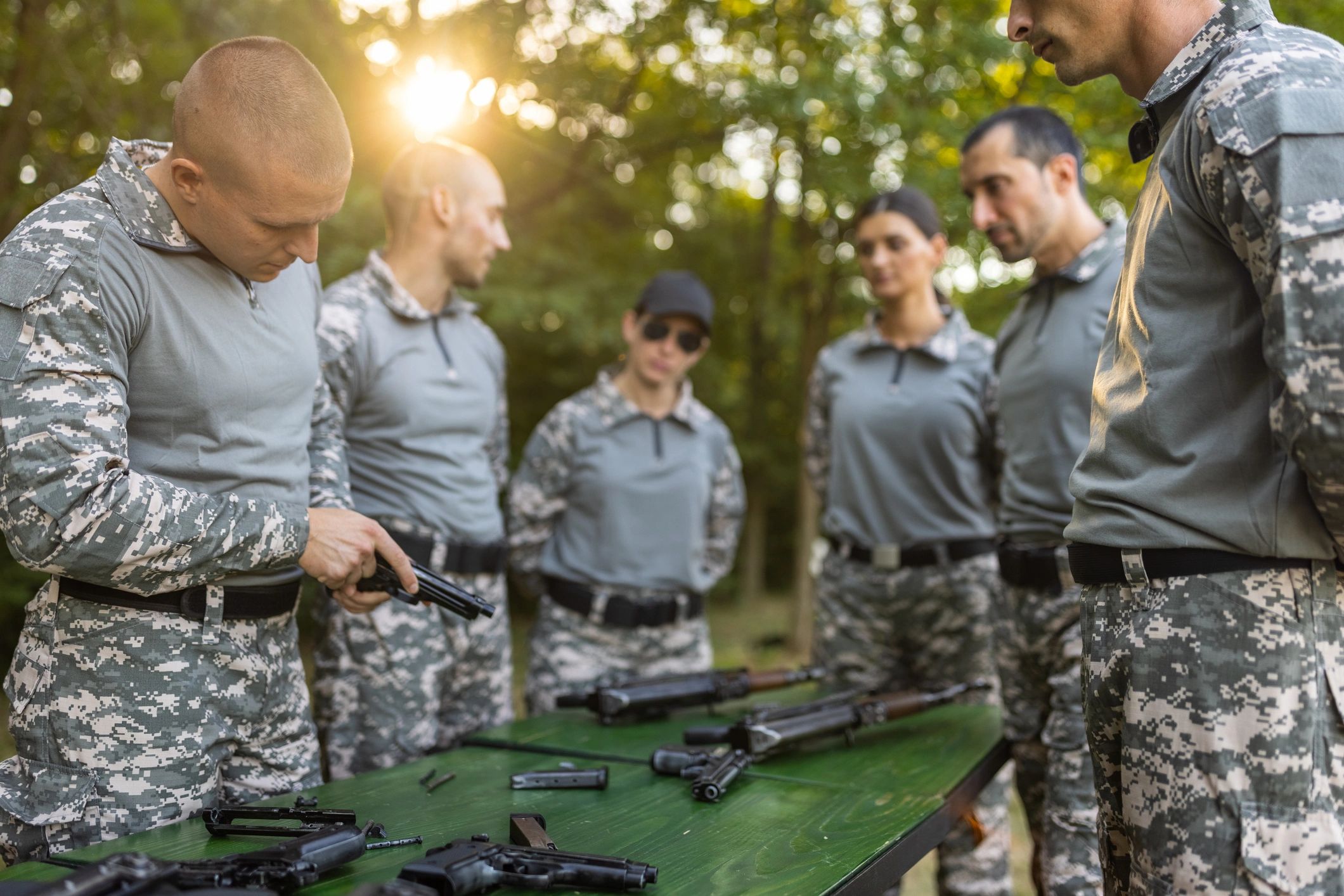 Airsoft antrenmanında ekip çalışması