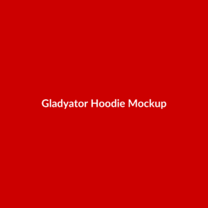 Kırmızı kapüşonlu hoodie ürün görseli (beyaz logo baskı)