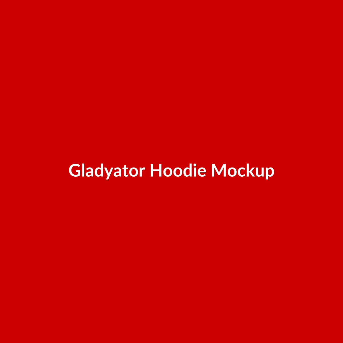 Kırmızı kapüşonlu hoodie ürün görseli (beyaz logo baskı)